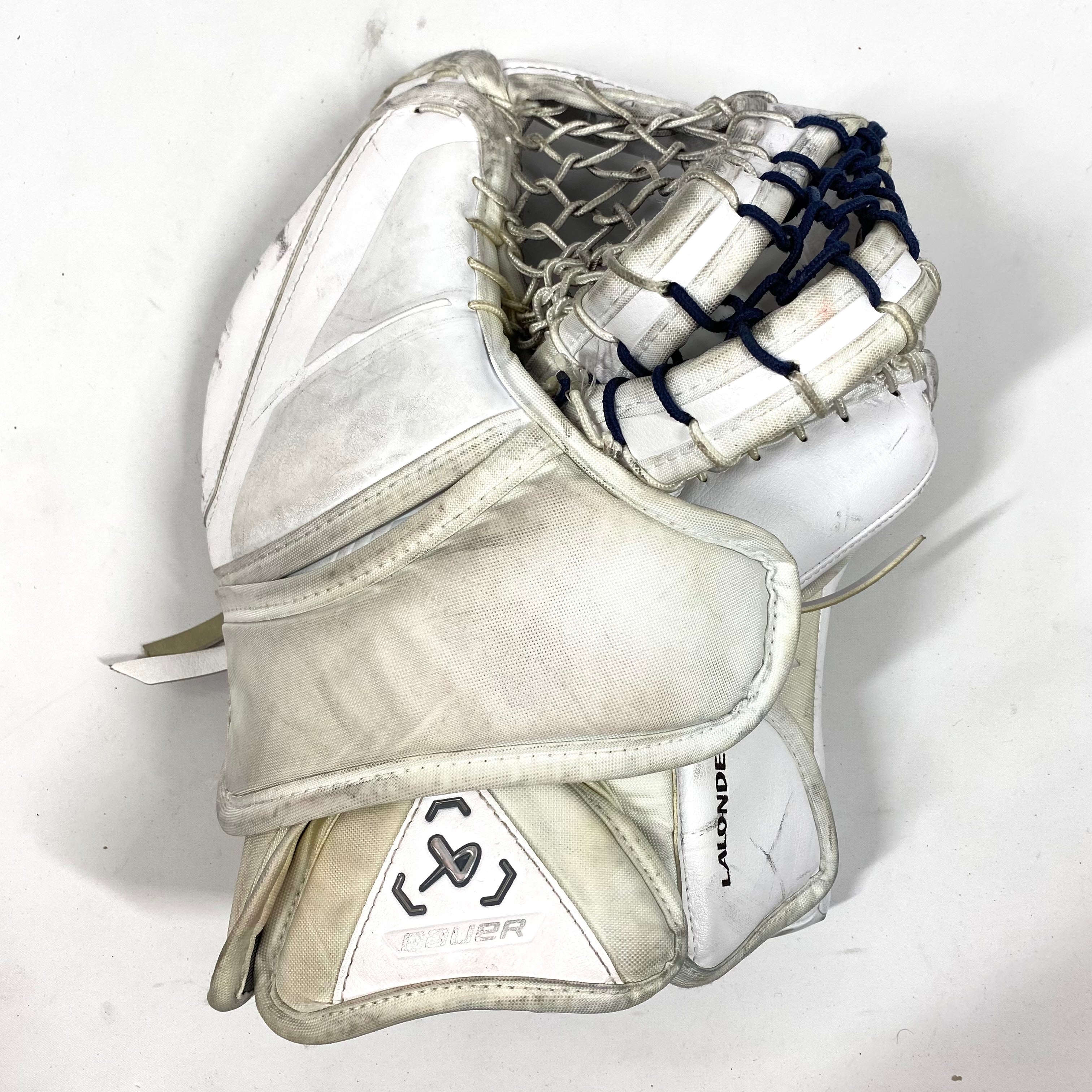 Bauer Supreme Mach - Gant de gardien Pro Stock d'occasion (blanc/jaune/noir)